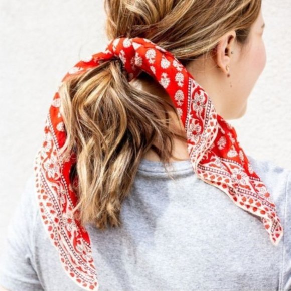 ✨HP✨Madewell Bandana Tropical Coral - Picture 4 of 13
